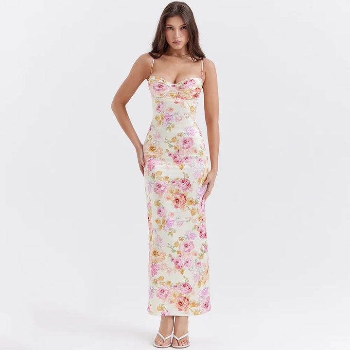 Scottie Spaghetti-Strap Maxi Dress