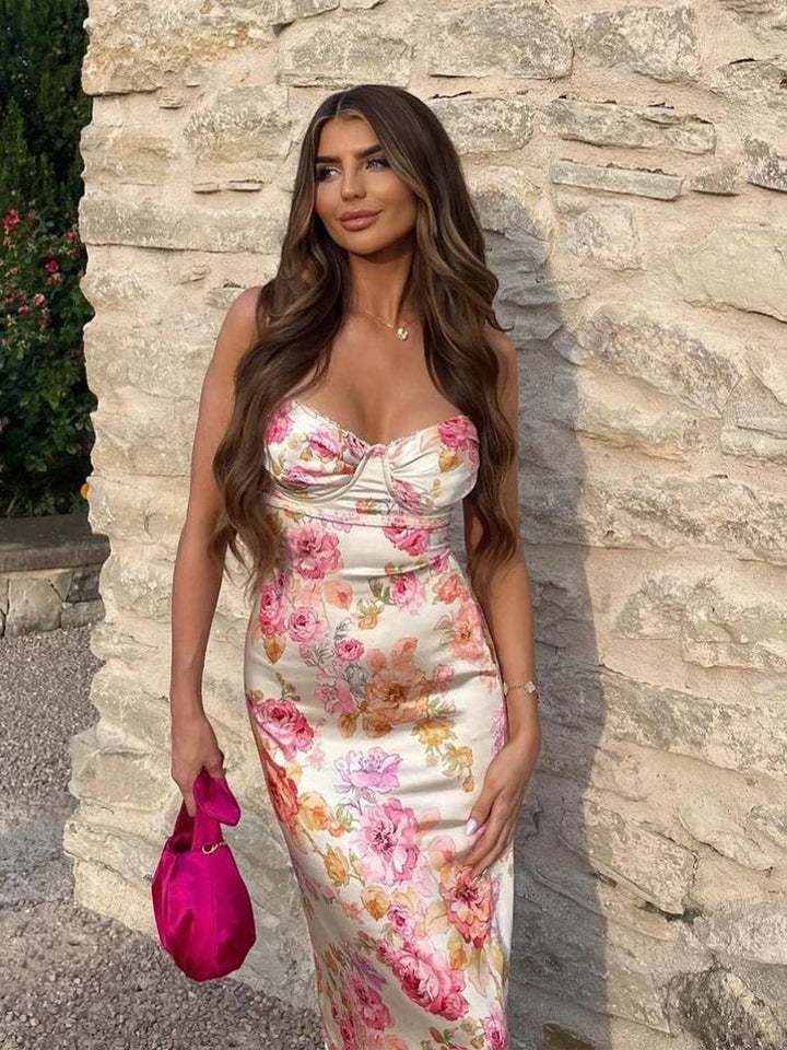 Scottie Spaghetti-Strap Maxi Dress